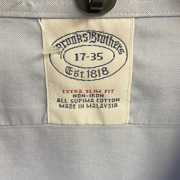 Brooks Brothers 100% Pima Cotton Button Down Dress Shirt Size 17 - Picture 2 of 3